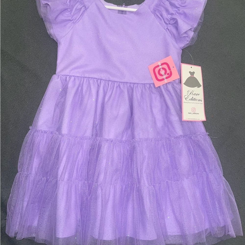Rare Editions Lavender Tulle Dress - Picture 2 of 6